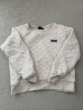 Patagonia Quilted Crewneck Sweatshirt in Oatmeal